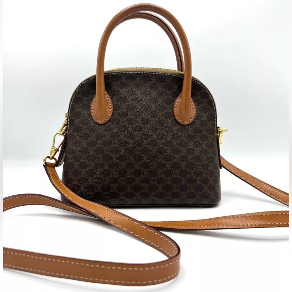 CELINE Mini 2-way Macadam Bag Macadam GHW
